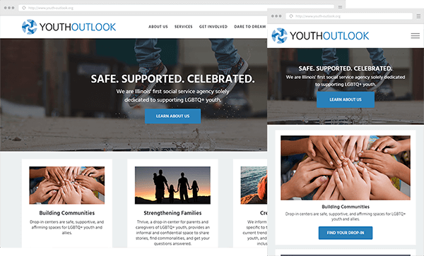 Youth Outlook Website Screenshots